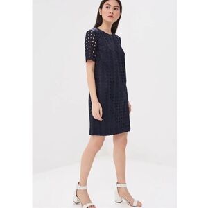 Banana Republic Lace Shift Dress Short Sleeve NEW Navy Blue Size 0